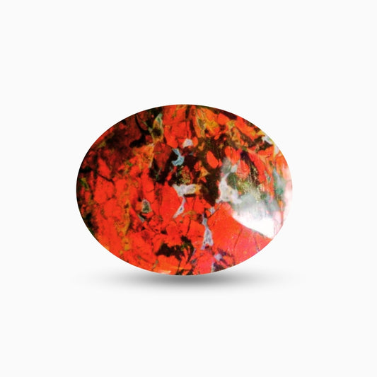 Natural Poppy Seed Jasper Stone Oval Shape