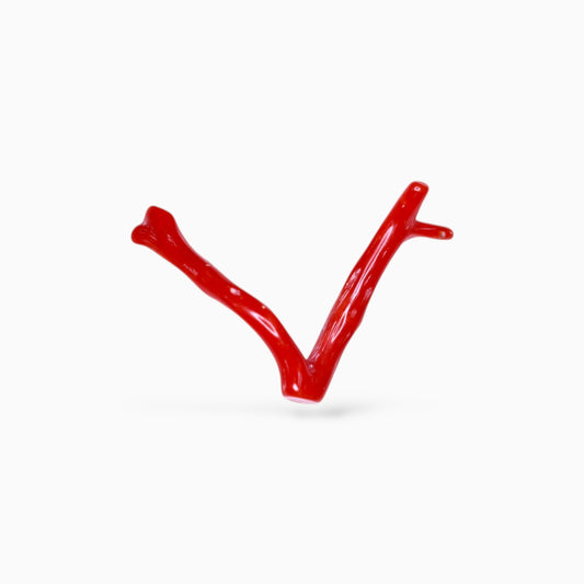 Natural Red Coral Rough With Polish 6.74 Carats