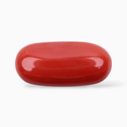 Best Quality Red Mooga Stone 4.94 Carats In Oval Cabochon Shape 14.2x6.7mm Size