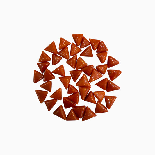 Natural Red Coral Triangle From 1 - 3 Carats Size Price Per Carats