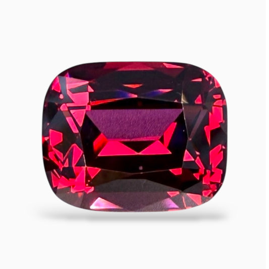 Natural Rhodolite Garnert stone Cushion Cut 8.12 Carats 12 x 9.5 mm