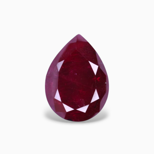 Natural Ruby Stone 1.70 Carats Pear Shape 8.96x6.51x3.38mm Size