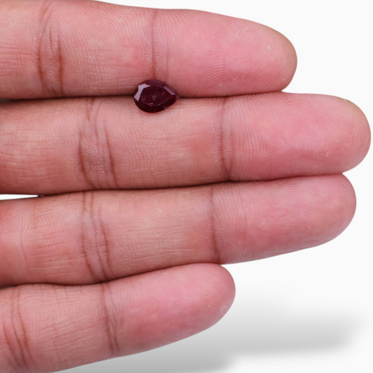 Natural Ruby Stone 1.70 Carats Pear Shape 8.96x6.51x3.38mm Size