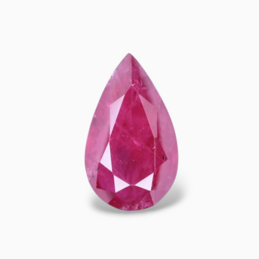 Natural Ruby Stone 1.20 Carats Pear Shape 8.66x5.12x3.14mm Size