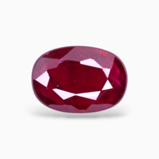 Natural Ruby Stone 1.75 Carats Oval Shape 9.70x6.76x2.52mm Size