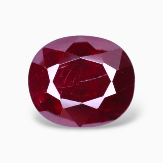Natural Ruby Stone 2.75 Carats Oval Shape 8.4x7.2 mm Size