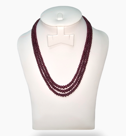 Natural Ruby Beads 475.22 Carats 4.5-6.5mm Round Shape