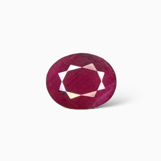 Natural Ruby Stone Oval Cut 4.93 Carat (Heated) From Mozambique