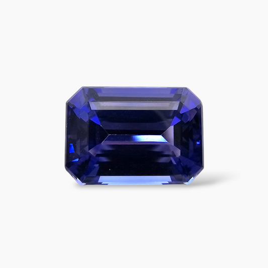 Natural Tanzanite Stone Emerald Cut 5.04 Carats for Sale in Blue Color