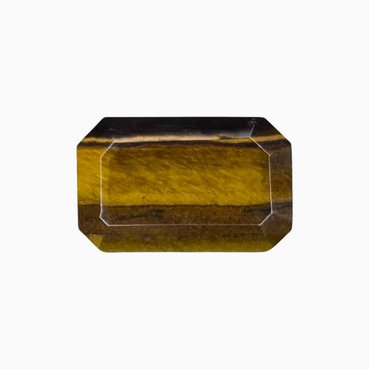 Natural Tiger Eye Stone Emerald Cut 4.02 Carats 12.5x8.2 mm