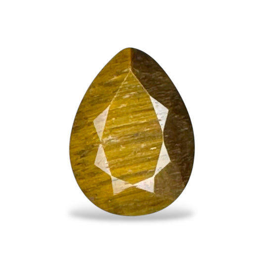 Natural Tiger Eye Stone Pear 3.62 Carats 13 X 9.7 mm