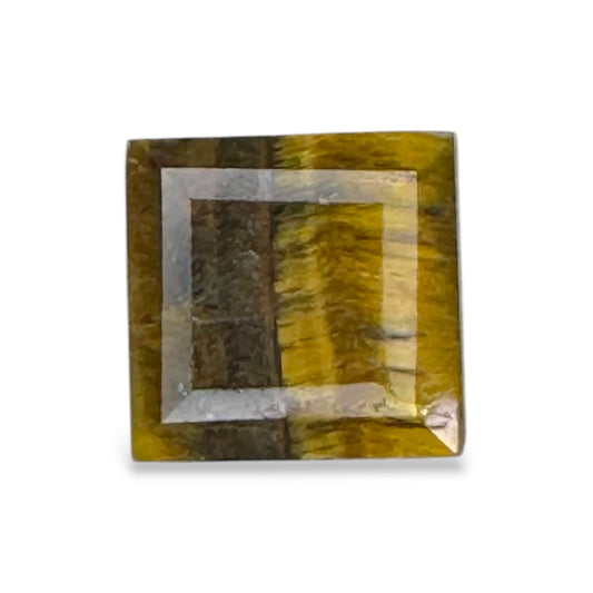 Natural Tiger Eye Stone Princess Cut 1.80 Carats 7.9 x 7.6 mm
