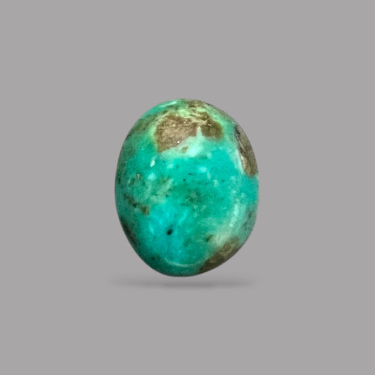 Natural Turquoise For Sale 3.76 Carats 12.1 x 9.8 x 5.4 mm in Oval