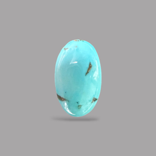 Natural Turquoise Stone 3.01 Carats 13.5 x 8.2 x 3.6 mm in Oval