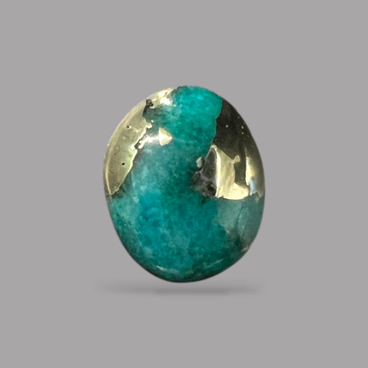 Natural Turquoise Stone 3.53 Carats 9.6 x 8 x 4.4 mm in Oval