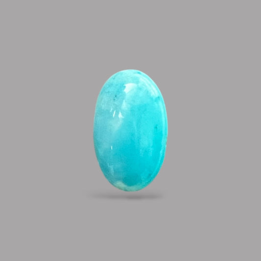 Natural Turquoise Stone 3.66 Carats 13.5 x 8.1 x 4.6 mm in Oval