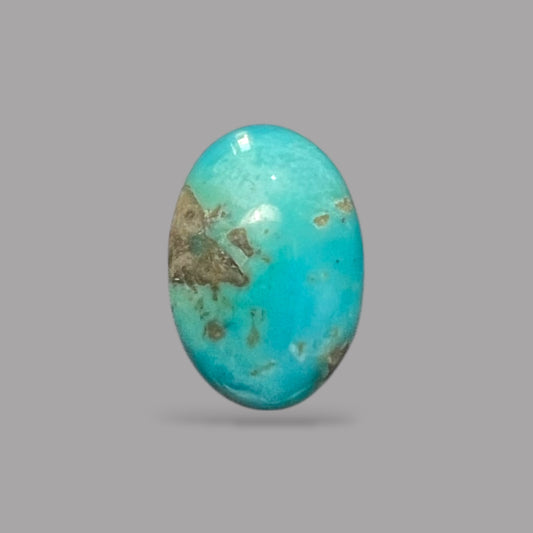Natural Turquoise Stone 4.21 Carats 14.5 x 9.9 x 4.7 mm in Oval