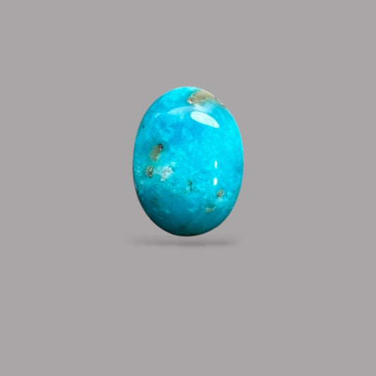 Natural Turquoise Stone 4.34 Carats 14.1 x 10.5 x 4.6 mm in Oval