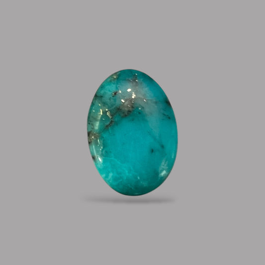 Natural Turquoise Stone 4.39 Carats 16.1 x 11.4 x 3.7 mm in Oval