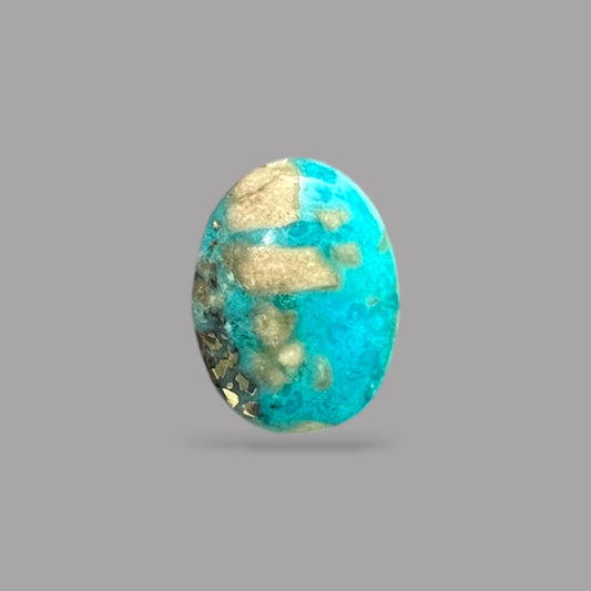 Natural Turquoise Stone 4.72 Carats 13.5 x 10.2 x 4.7 mm in Oval