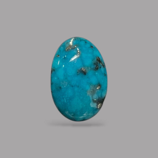 Natural Turquoise Stone 4.77 Carats 14.2 x 9.6 x 4.4 mm in Oval