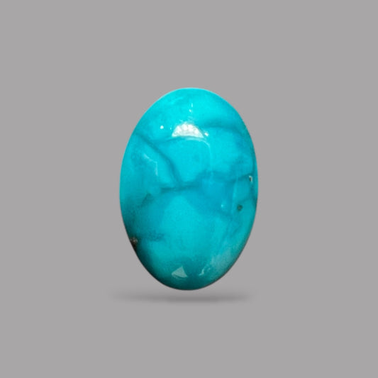 Natural Turquoise Stone 5.19 Carats 14 x 9.3 x 5.8 mm in Oval