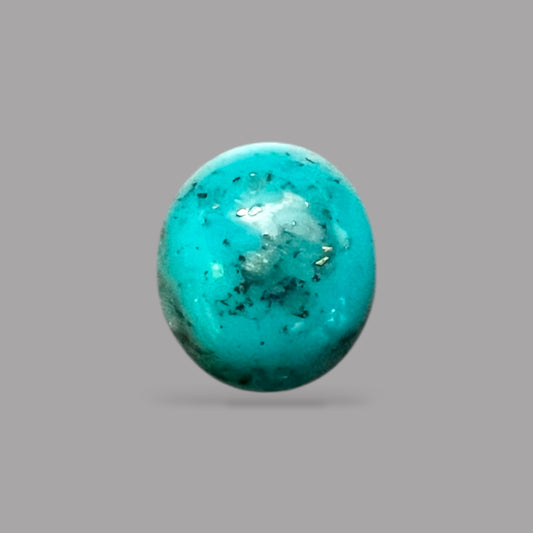 Natural Turquoise Stone 5.39 Carats 11.9 x 10.5 x 7.6 mm in Oval