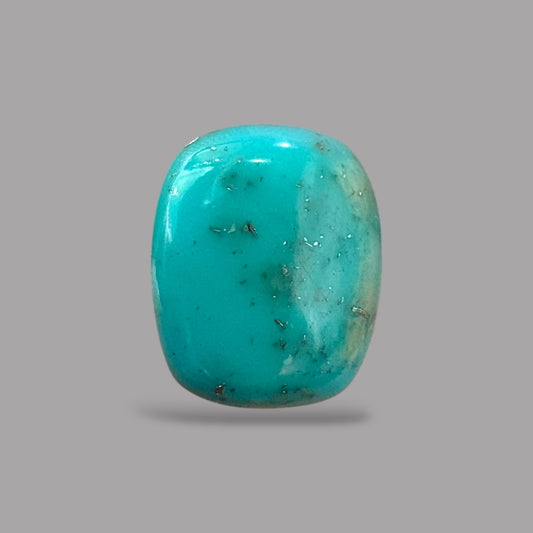 Natural Turquoise Stone (Irani Feroza) 3.82 Carats 13.52 x 10.94 x 4.10 mm in Cushion
