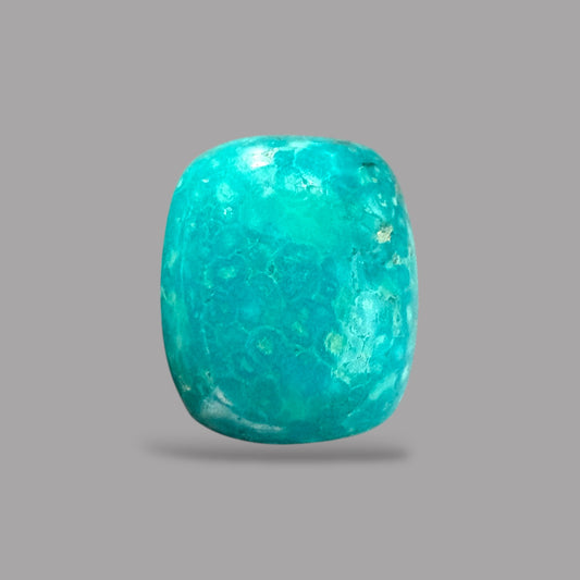 Natural Turquoise Stone (Irani Feroza) 6.67 Carats 13.92 x 11.65 x 5.20mm in Cushion