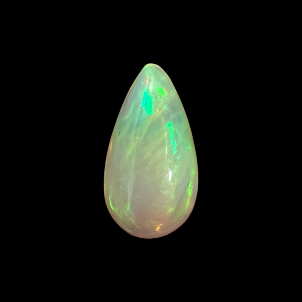 RARE ! OPALE BLANCHE MULTICOLORE D'ETHIOPIE : 3,83 CARATS