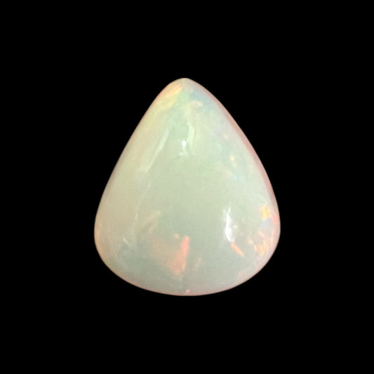 Natural White Color Ethiopian Opal Stone 3.95 Carats Pear Cabochon Shape 12.5 x 10.8 x 6.8 mm mm