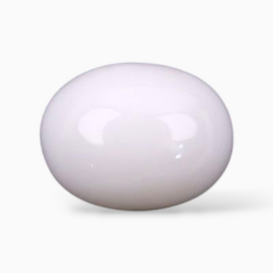 White Coral Stone For Sale 1.71 Carats In Oval Cabochon Shape 8x6mm Size