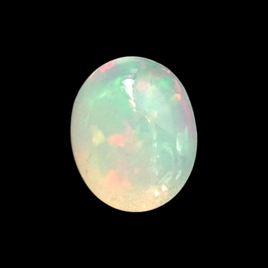 Natural White Ethiopian Opal Stone 0.11 Carats Oval Cabochon Shape 5 x 4 mm