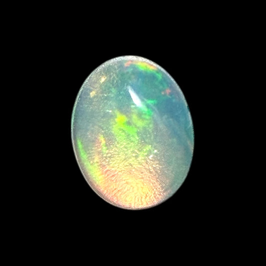 Natural White Ethiopian Opal Stone 0.28 Carats Oval Cabochon Shape 5 x 4 mm
