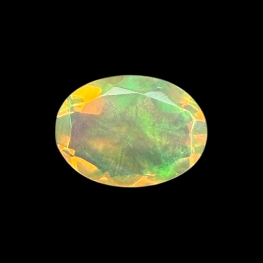 Natural White Ethiopian Opal Stone 0.50 Carats Oval Cabochon Shape 7 x 5.2 mm