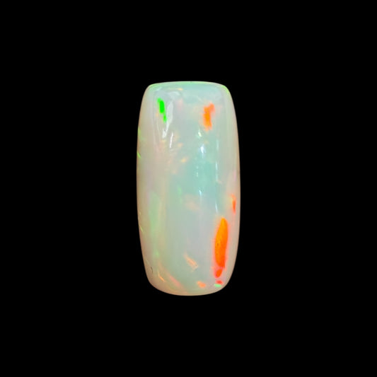 Natural White Ethiopian Opal Stone 11.22 Carats Long Cushion Cabochon Shape Size 21.4 x 10.5 x 10 mm