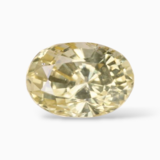 Buy Natural Yellow Sapphire (Pukraj Stone) In Oval Shape 2.09 Carats 7.7x5.5mm Size