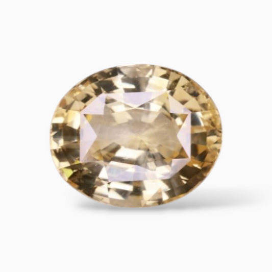 Natural Yellow Sapphire 5.55 Carats in Oval Shape & 11.20x9.32x6.02mm Size from Srilanka