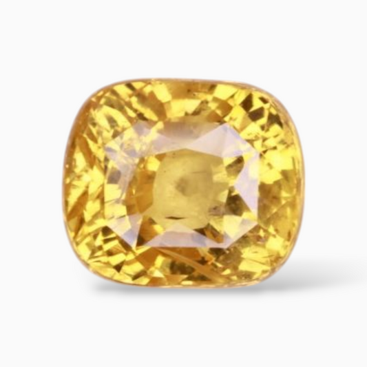 Natural Yellow Sapphire 6.05 Carats in Cushion Shape & 9.59x8.35x7.21mm Size from Sri lanka