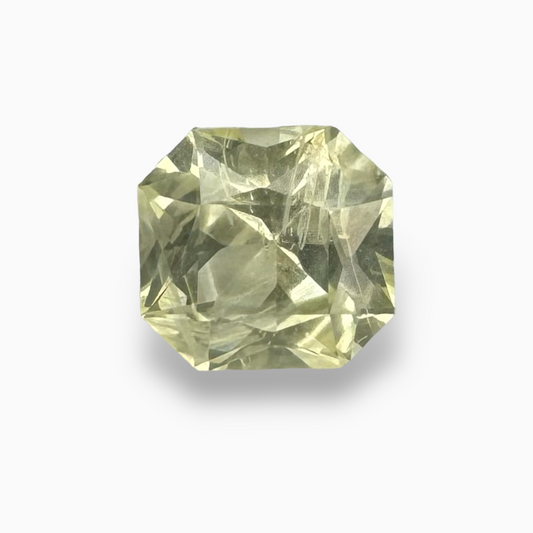 Natural Yellow Sapphire Stone 1.88 Carats in Asscher Shape