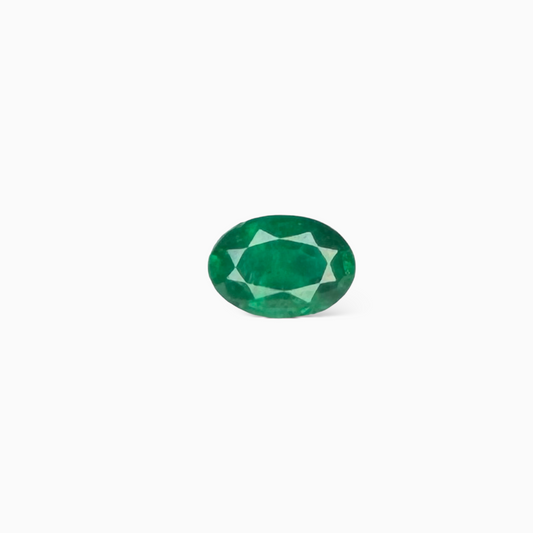 Natural Zambian Emerald Stone 0.66 carats Oval Cut 7x4.8mm