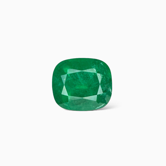 Natural Zambian Emerald Stone 10.39 carats  Cushion Cut 14x12mm