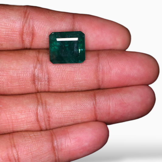 Natural Zambian Emerald Stone 16.40 Carats Shape Octagon 15.5x14 mm