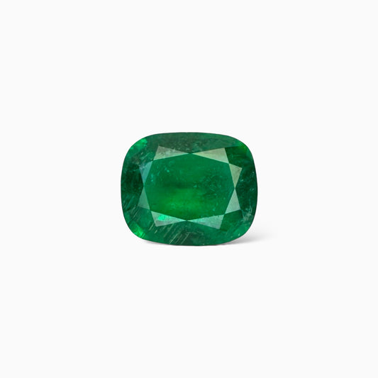 Natural Zambian Emerald Stone 2.72 Carats Cushion Cut 9.5x8mm