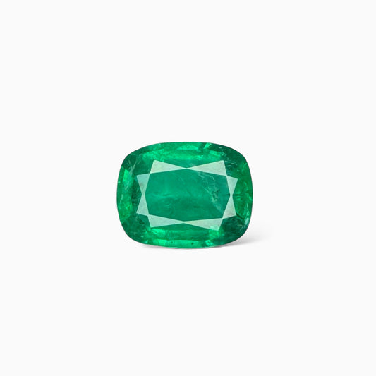 Natural Zambian Emerald Stone 5.13 carats Cusion Cut  12.5x10mm