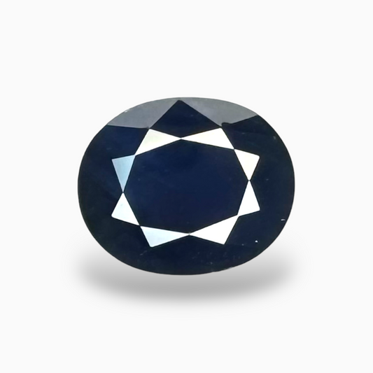 Natural Blue Sapphire Gemstone 7.23 Carats Oval Cut Shape