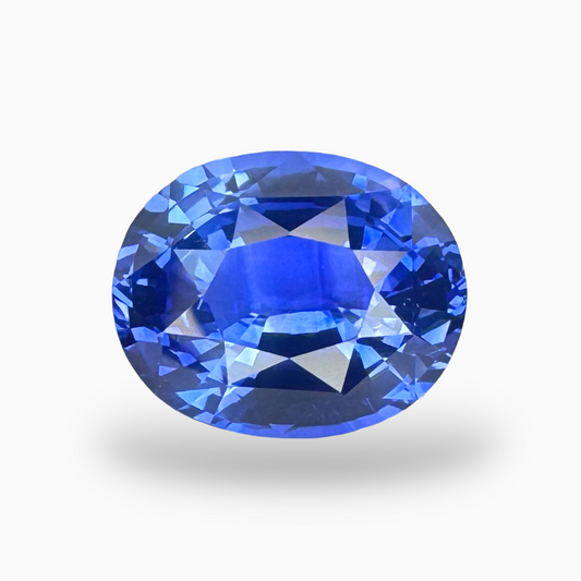 Natural Blue Sapphire Stone 5.74 Carats Oval Cut 11.41 x 9.28 x 6.25 mm