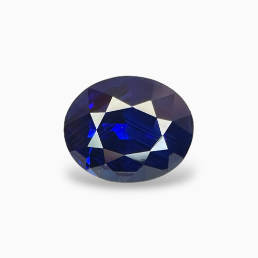 Natural Blue Sapphire Stone 6.18 Carats Oval Shape 12.36x9.67x6.01 mm