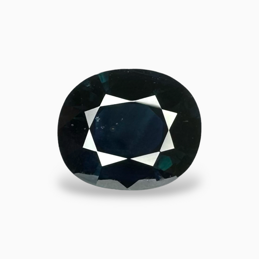 Natural Blue Sapphire Stone 7.56 Carats Oval Shape 13.3 x 11.2 mm