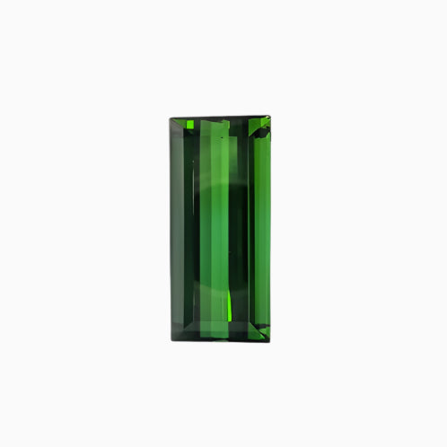 Natural Green Tourmaline Stone 5.35 Carats Baguette Cut (15.4x7 mm)